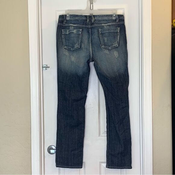 Baby Phat Gold Label Distressed High Rise Waist Denim Jeans SIZE 16 - Picture 2 of 10
